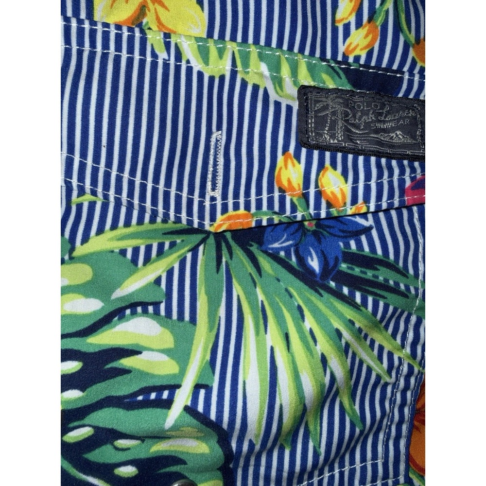 Polo Ralph Lauren Mens Size‎ Large Floral Hawaiian Print Swim Trunks Traveler - Picture 3 of 10